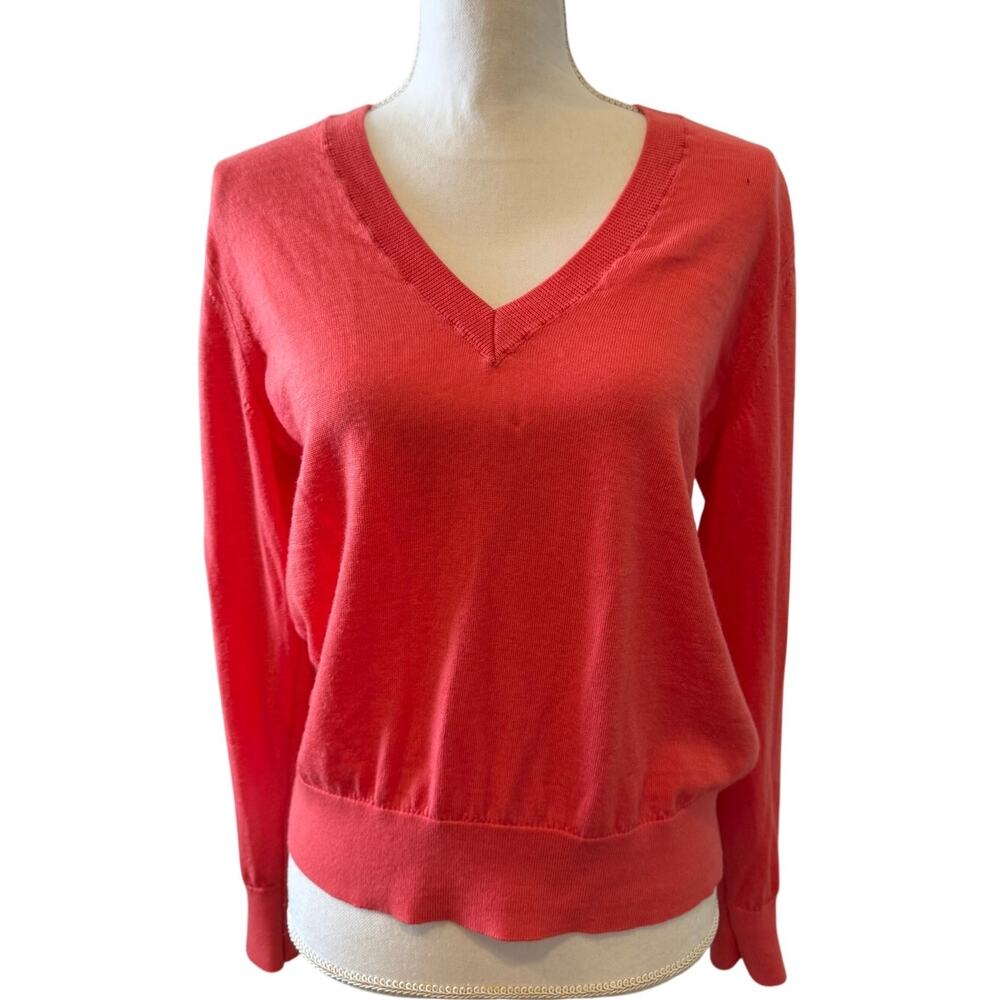 Reiss Extra Fine Merino Wool Sweater Coral L